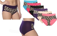 Wholesale Isadora Women's Cheetah Cotton Panties With Size Option (72 Packs)