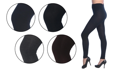 Wholesale Women's Extra Thick Footless Tights with Color and Size Options (36 Packs)