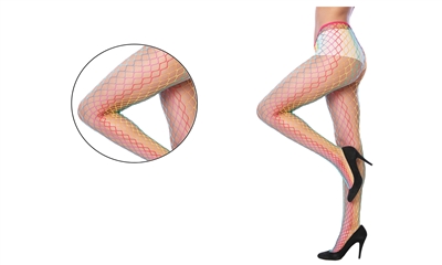 Wholesale Isadora Rainbow Fashion Fishnet Tights One Size (120 Pcs)