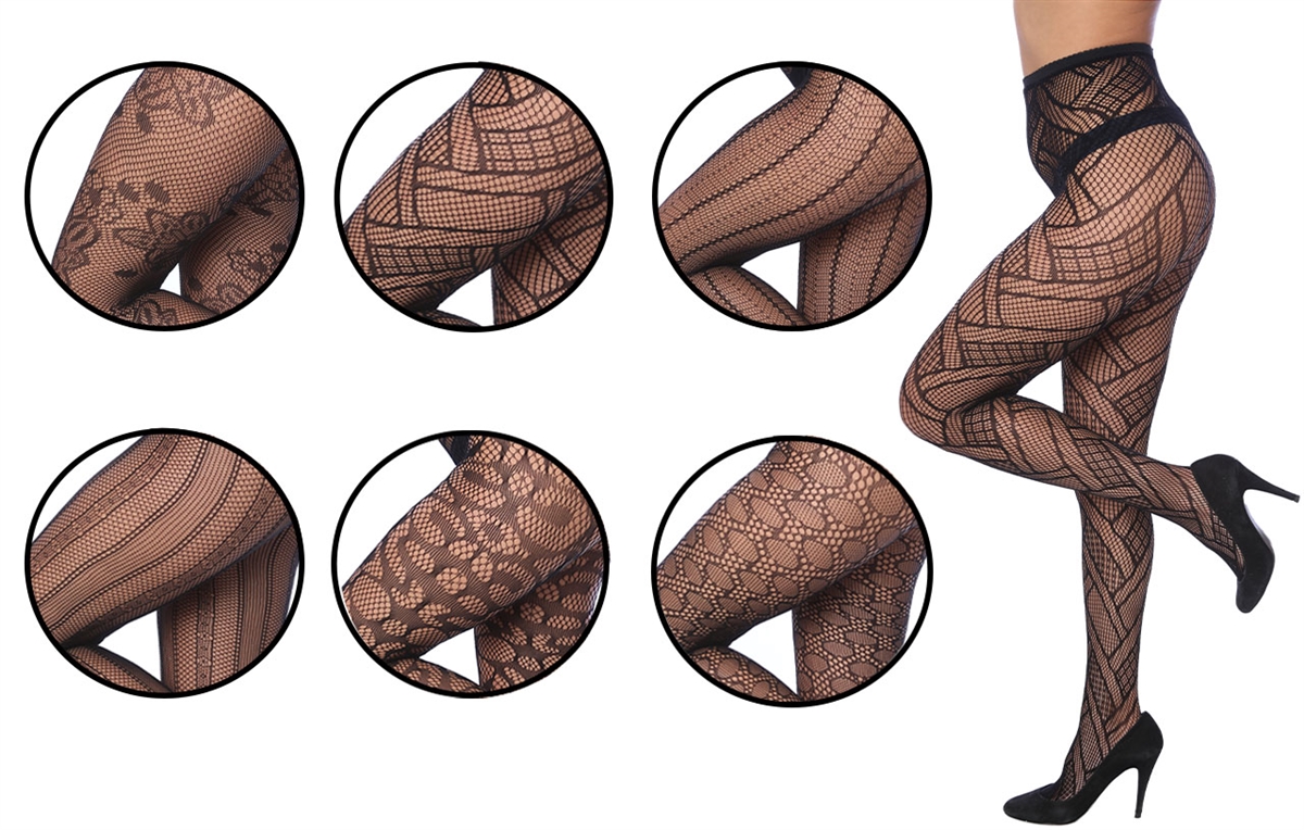 Wholesale Isadora Fashion Fishnet Tights With Size Options (120 Pcs)