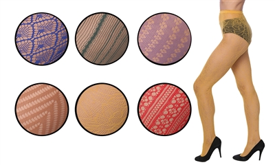 Wholesale Isadora Fashion Fishnet Tights With Size Options (120 Pcs)
