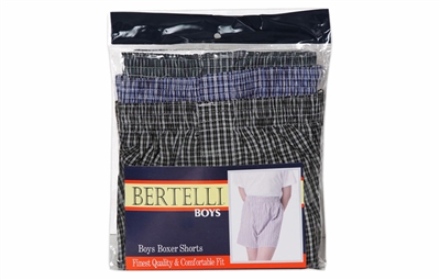 Wholesale Boys 3 -Pack Boxer Shorts Assorted Color And Sizes (36 Pack)