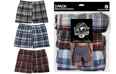 Wholesale Men's Cotton/Polyester Boxers Short 3pcs per Pack