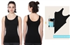 Wholesale Women's Isadora Black Scoop Neck Sports Tank Tops (48 Packs)