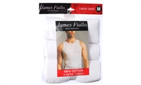 Wholesale Men's White Color Cotton A-Shirt 2Pack (30 Packs)