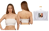 Women's Wholesale Seamless White Innerwear Bandeau Bra (72 pcs)