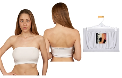 Women's Wholesale Seamless White Innerwear Bandeau Bra (72 pcs)