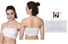 Women's Wholesale Removable Pad White Bandeau Spaghetti Bra (72 pcs)