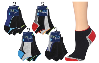 Wholesale Boy's 3 Pack Athletic Sports Cushion Socks (60 Packs)