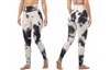 Women's Tie Dye Bubble Leggings in Assorted Sizes- White/Black (36 Packs)