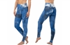 Women's Tie Dye Bubble Leggings in Assorted Sizes- Blue (36 Packs)