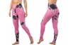 Women's Tie Dye Bubble Leggings in Assorted Sizes- Pink/Black (36 Packs)