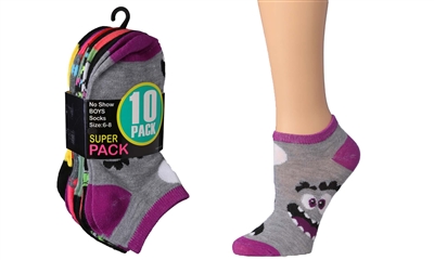 Wholesale Boy's 10 Pairs Low Cut Ankle Socks (36 Pack)