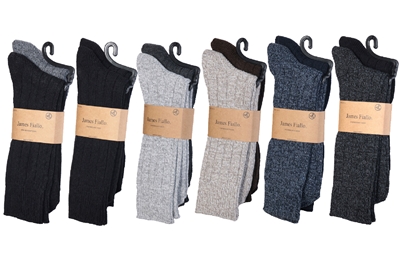 Wholesale Men's Ribbed Boot Socks 2-Pair Pack (60 Packs)