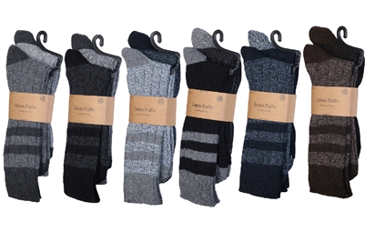 Wholesale Men's 2-Pack Rugby Boot Socks (60 Packs)