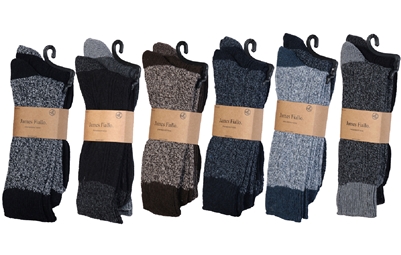 Wholesale Men's 2-Pack Marled Boot Socks (60 Packs)