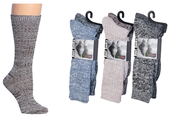 Wholesale Women's 2-Pack Marled Boot Socks (90 Packs)