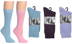 Wholesale Women's 2-Pack Marled Boot Socks (60 Packs)