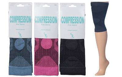 Wholesale Women's Single Pack Compression Knee Sleeves (120 Pack)
