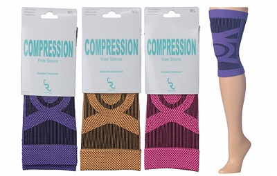 Wholesale Women's Single Pack Compression Knee Sleeves (120 Packs)