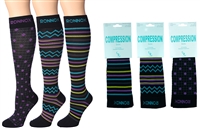 Wholesale Women's Single Pack Graduated Compression Socks (24 Packs)