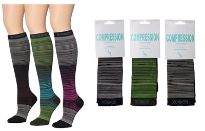 Wholesale Women's Single Pack Graduated Compression Socks (120 Packs)