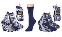Wholesale Women's 6 Pairs Colorful Funny Cotton Crew Socks (30 packs)
