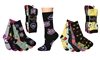 Wholesale Women's 6 Pairs Colorful Funny Cotton Crew Socks (30 packs)