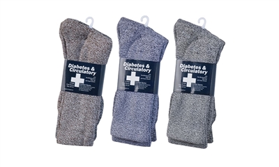 Wholesale Men's Diabetic Dress Socks 2-Pair Pack (90 Packs)