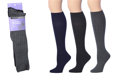 Wholesale Women's Diabetic & Circulatory Cotton Health Dress Socks 2-Pair Pack (30 Packs)