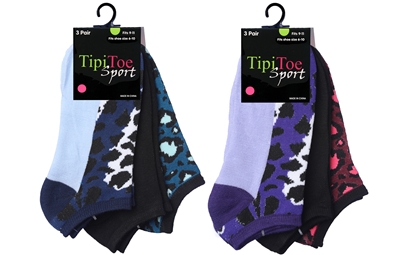 Wholesale Women's 3 Pair Ankle Socks