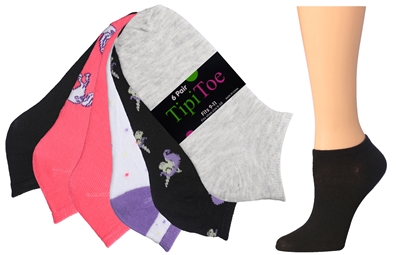 Wholesale Women's 6 Pair Ankle Socks