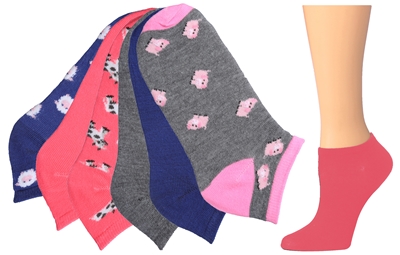 Wholesale Women's 6 Pair Ankle Socks