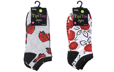 Wholesale Women's 3 Pack Novelty Patterned Cute Ankle Socks (60 Packs)