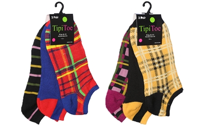 Wholesale Women's 3 Pack Novelty Patterned Cute Ankle Socks (60 Packs)