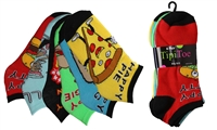 Wholesale Women's 6 Pack Novelty Patterned Cute Ankle Socks (30 Packs)