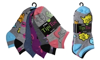 Wholesale Women's 6 Pack Novelty Patterned Cute Ankle Socks (30 Packs)