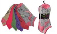 Wholesale Women's 6 Pack Novelty Patterned Cute Ankle Socks (30 Packs)