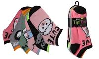 Wholesale Women's 6 Pack Novelty Patterned Cute Ankle Socks (30 Packs)
