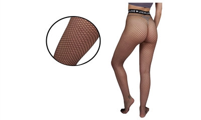 Wholesale Women's Love Fashion Fishnet Tights with Size Options(36 Pcs)