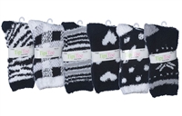 Wholesale Women's Fuzzy Crew Socks (120 Packs)
