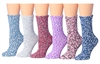 Wholesale Women's Fuzzy Skid-Proof Crew Socks (120 Packs)