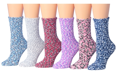 Wholesale Women's Fuzzy Skid-Proof Crew Socks (120 Packs)