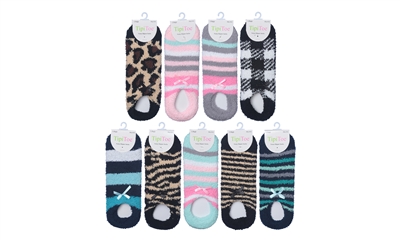 Wholesale Women's Fuzzy Slipper Socks (120 Packs)