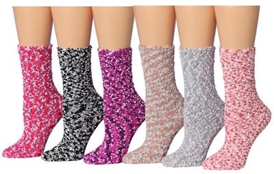 Wholesale Women's Fuzzy Skid-Proof Crew Socks (120 Packs)