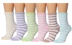 Wholesale Women's Fuzzy Skid-Proof Solid Crew Socks (120 Packs)