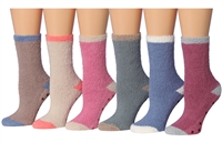 Wholesale Women's Fuzzy Skid-Proof Crew Socks (120 Packs)