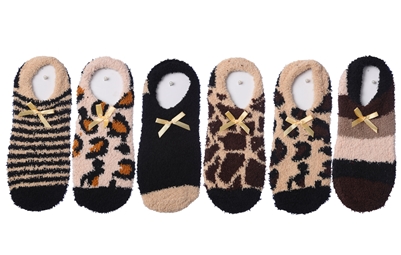 Wholesale Women's Soft Warm Cozy Fuzzy Slipper Socks (120 Packs)
