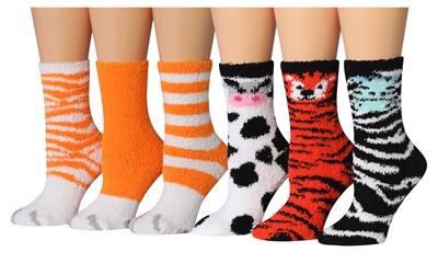 Wholesale Women's Slub Skid Proof Fuzzy Socks (120 Packs)