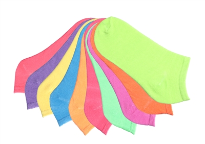 Wholesale Girl's 10 Pairs Low Cut Ankle Socks - Size:6-8  (36 Pack)